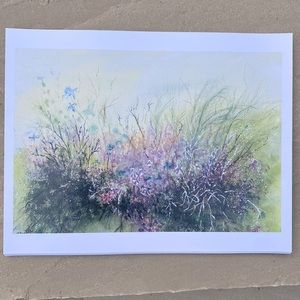 PRINT OF AN ORIGINAL WATERCOLOR FLORAL COPY MEDIUM STOCK PAPER LIMITED EDITION